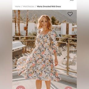 Baltic born Martha Smocked dress - multicolored